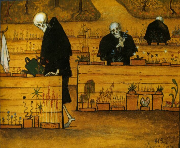 Hugo Simberga glezna "Nāves dārzs"